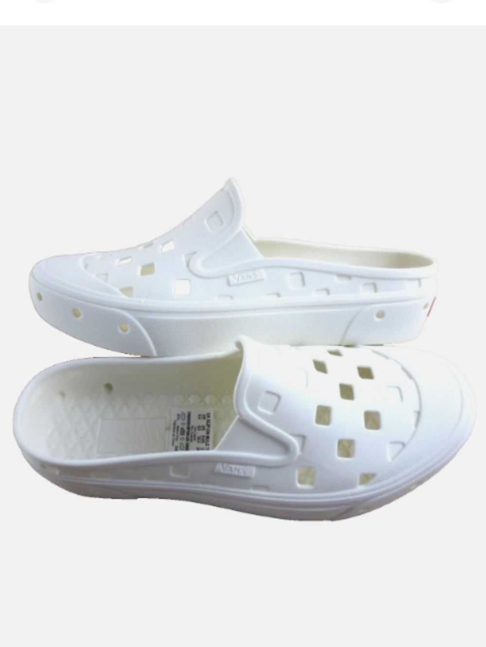 New Vans Unisex Slip On Mule Trek Marshmallow White Rubber Water Shoes Sz 13